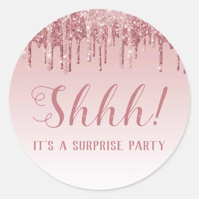 Sticker Rond Chut ! Anniversaire Surprise Anniversaire (Devant)