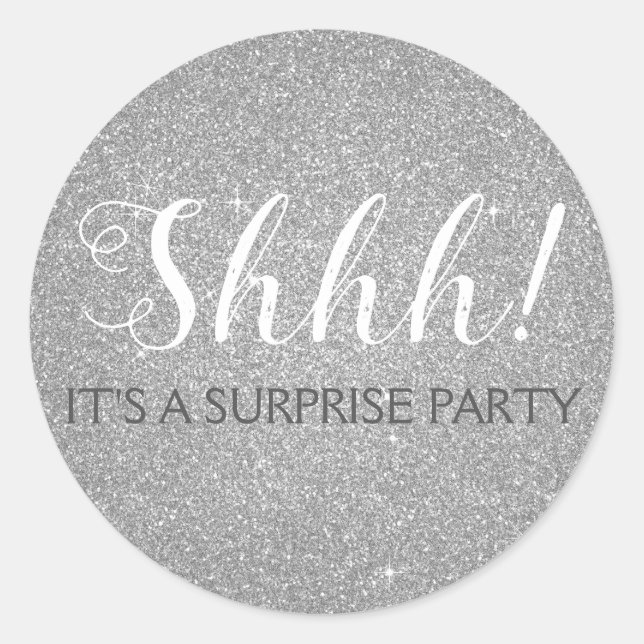 Sticker Rond Chut ! Anniversaire Surprise Anniversaire (Devant)