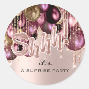 Sticker Rond Chut ! Les ballons de fête d'anniversaire de la s