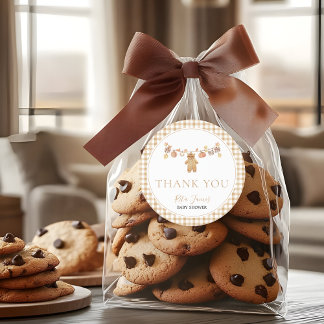 Sticker Rond Chute en Amour Rustique Baby Clothesline Baby show