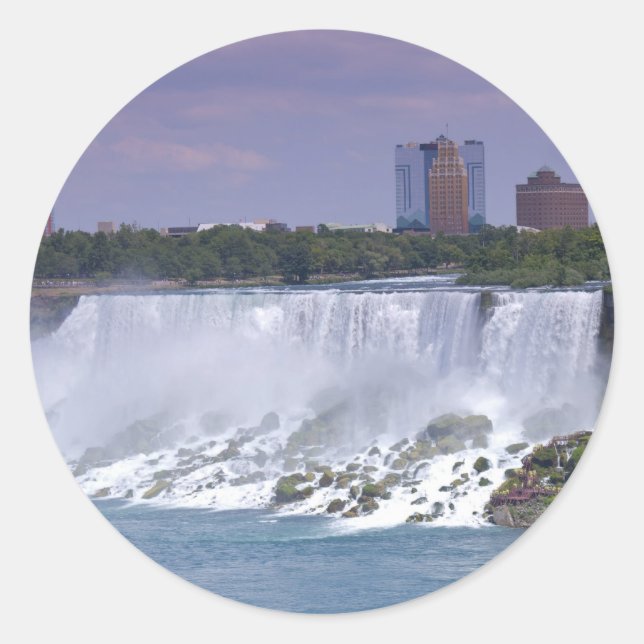 Sticker Rond Chutes américaines au parc d'état de Niagara Falls (Devant)