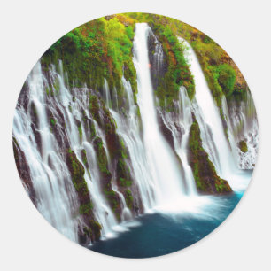 Sticker Rond Chutes Burney, Mcarthur-Burney Falls Memorial