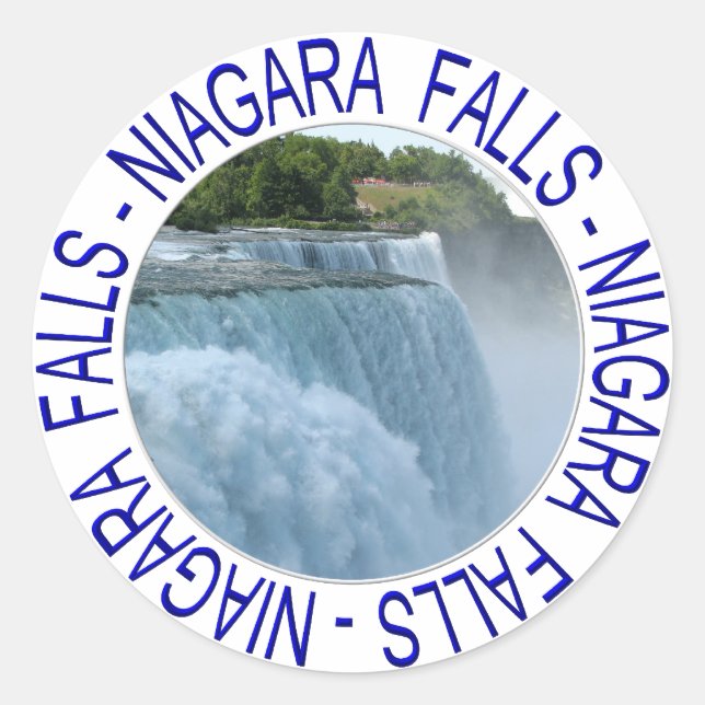 Sticker Rond Chutes Niagara (Devant)