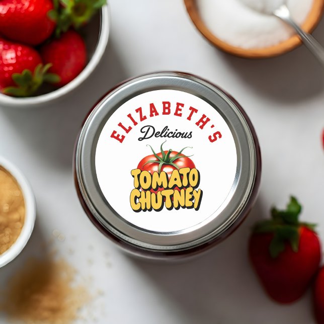 Sticker Rond Chutney de Tomate (Créateur téléchargé)