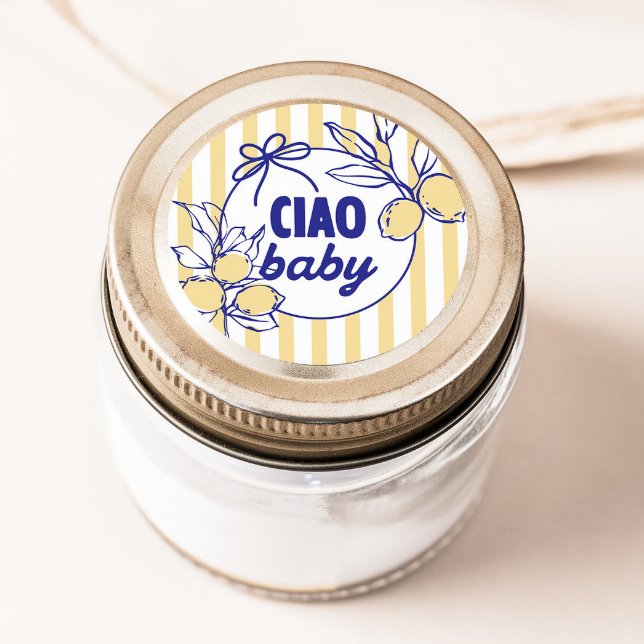 Sticker Rond CIAO BABY Lemon Méditerranée Amalfi (Créateur téléchargé)