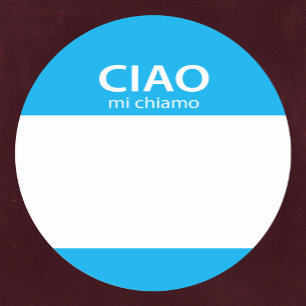 Sticker Rond Ciao Mi Chiamo - Album italien