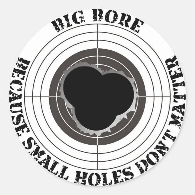 Sticker Rond Cible avec gros trous de balle - gros trou (Devant)