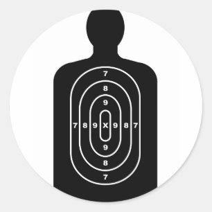 Sticker Rond Cible de forme humaine
