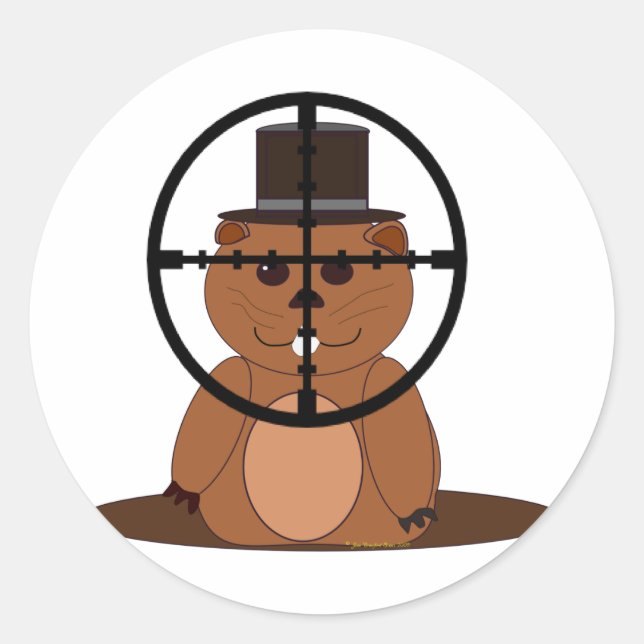 Sticker Rond Cible : marmotte (Devant)