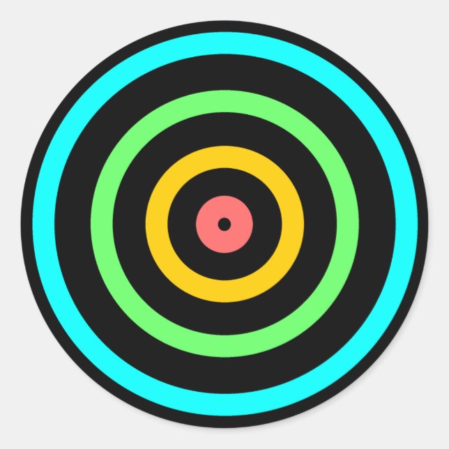 Sticker Rond Cible néon (Devant)