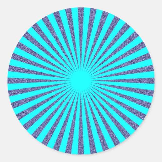 Sticker Rond Cible Turquoise - (Devant)