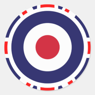 Sticker Rond Cible Union Jack Mods Angleterre