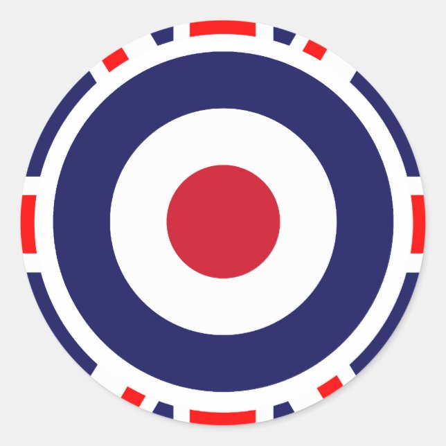 Sticker Rond Cible Union Jack Mods Angleterre (Devant)