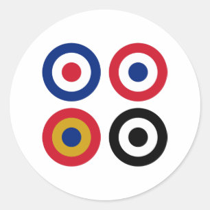Sticker Rond Cibles colorées