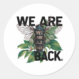 Sticker Rond cicada-tshirt design