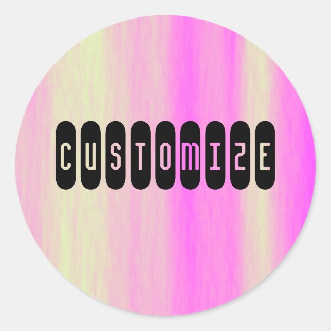 Sticker Rond Ciel Alien - Modèle (Devant)