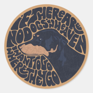 Sticker Rond Ciel de chien