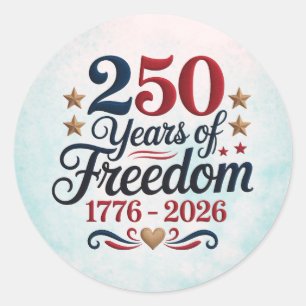 Sticker Rond Ciel du 250e anniversaire de l'Amérique
