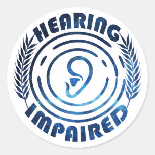 Sticker Rond Ciel nocturne - Handicap auditif