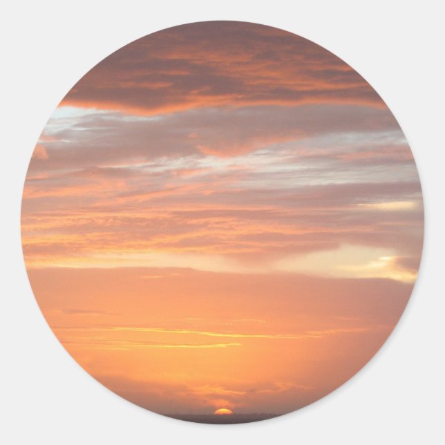 Sticker Rond Ciel orange (Devant)