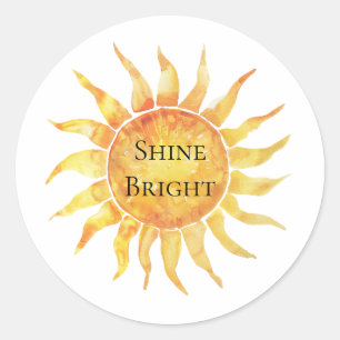 Sticker Rond Ciel Soleil Brille Clair