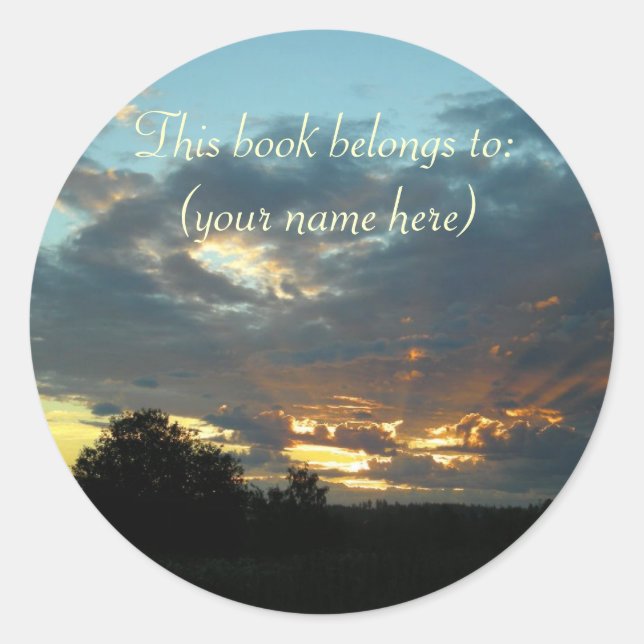 Sticker Rond Ciel sombre (Devant)