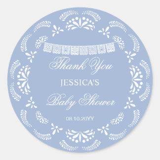Sticker Rond Cielito Lindo Talavera Mexican Boy Baby Shower