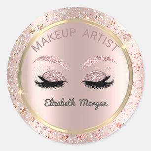 Sticker Rond Cils Faux Pailletés,Confettis,Maquillage