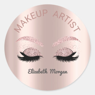 Sticker Rond Cils Faux Pailletés, Rose Gold, Maquillage