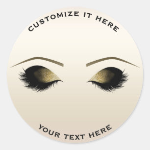 Sticker Rond Cils Maquillage Champagne Pearl Shimmer Glam