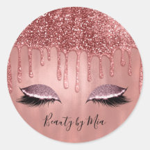 Cils Rose Gold Glitter Drips