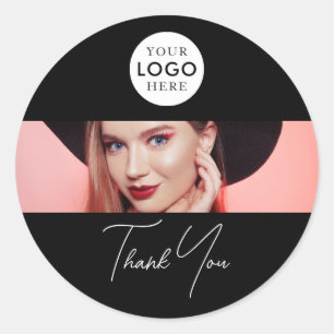 Sticker Rond Cils Sourcils Maquillage Logo Salon de Beauté Merc