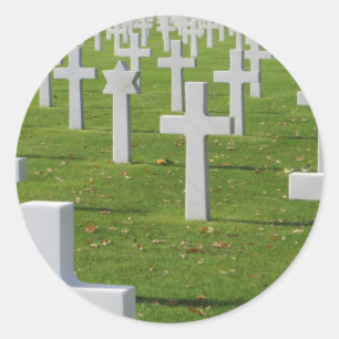 Sticker Rond Cimetière américain en Normandie