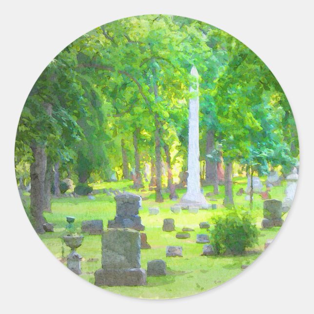 Sticker Rond Cimetière d'été (Devant)