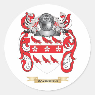 Sticker Rond Cimier de la famille Washburne (armoiries)