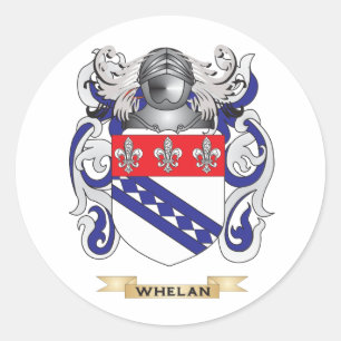 Sticker Rond Cimier de la famille Whelan (Armoiries)