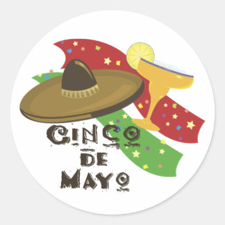 Sticker Rond Cinco de Mayo