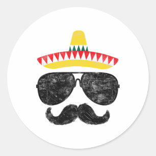 Sticker Rond Cinco De Mayo Fête Chemises Drôle Cinco De Mayo Mu