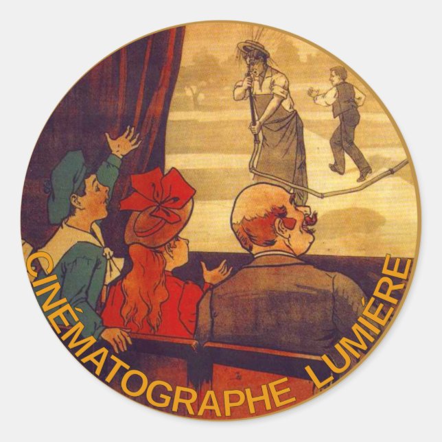 Sticker Rond Cinematographe Lumière (Devant)