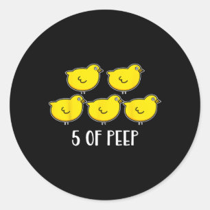 Sticker Rond Cinq De Peep Fun Respiratoire Thérapiste Ven