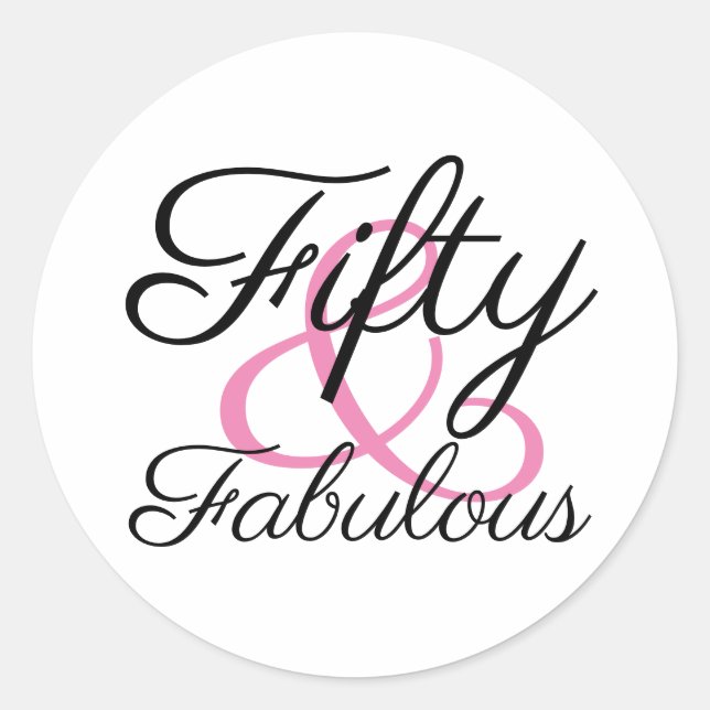 Sticker Rond Cinquante et fabuleux 50e anniversaire (Devant)