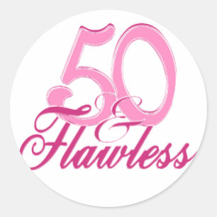 Sticker Rond Cinquante et sans faille