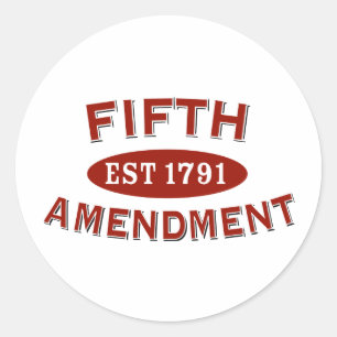Sticker Rond Cinquième amendement Est 1791