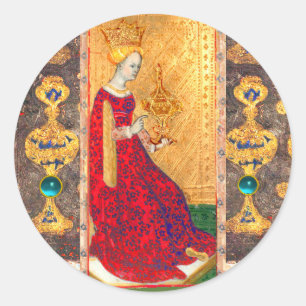 STICKER ROND CIOTS ANCIENS DE RENAISSANCE / REINE DES COUPES