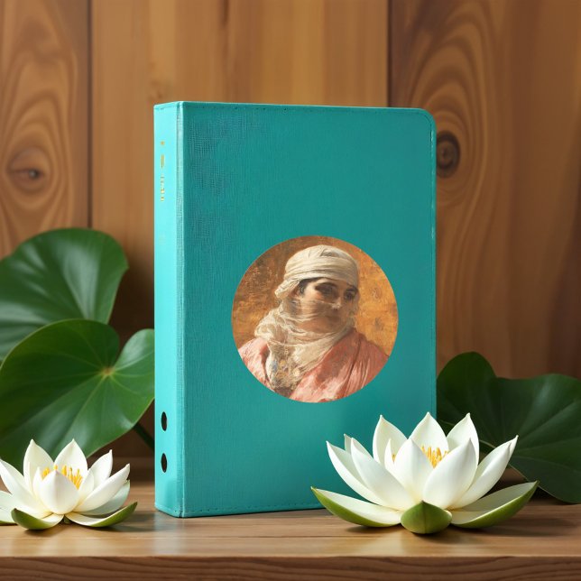 Sticker Rond Circassien par Frederick Arthur Bridgman, Art (Créateur téléchargé)