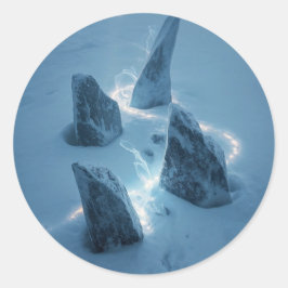 Sticker Rond Circle of Light in the Snow