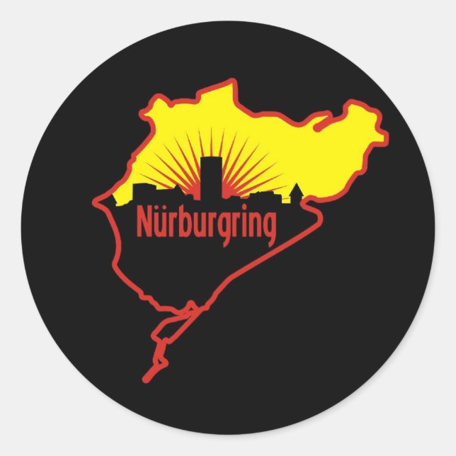 Sticker Rond Circuit de Nurburgring Nordschleife, Allemagne (Devant)