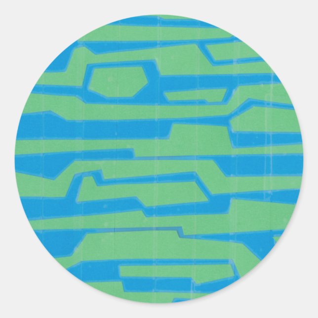 Sticker Rond Circuit V moderne (Devant)