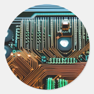 Sticker Rond Circuitrie