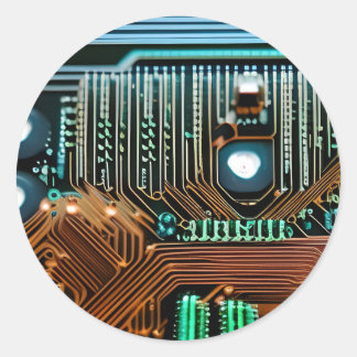 Sticker Rond Circuitrie